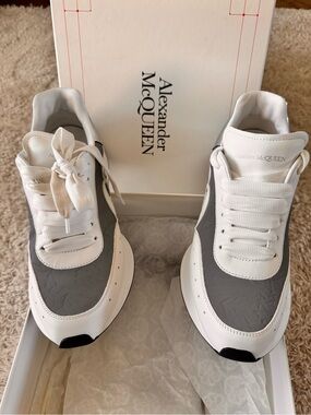 Alexander McQueen White and Gray Women’s Sneakers
